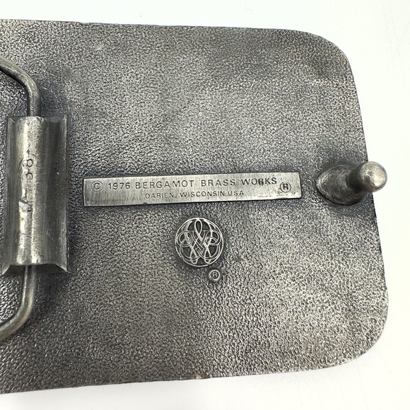 Great Lakes Aircraft Company Brown Leather Belt Mens 36 Bergamot Brass Work 1976 - Picture 5 of 11